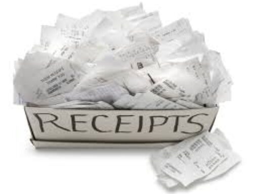 Your receipts are important: save them